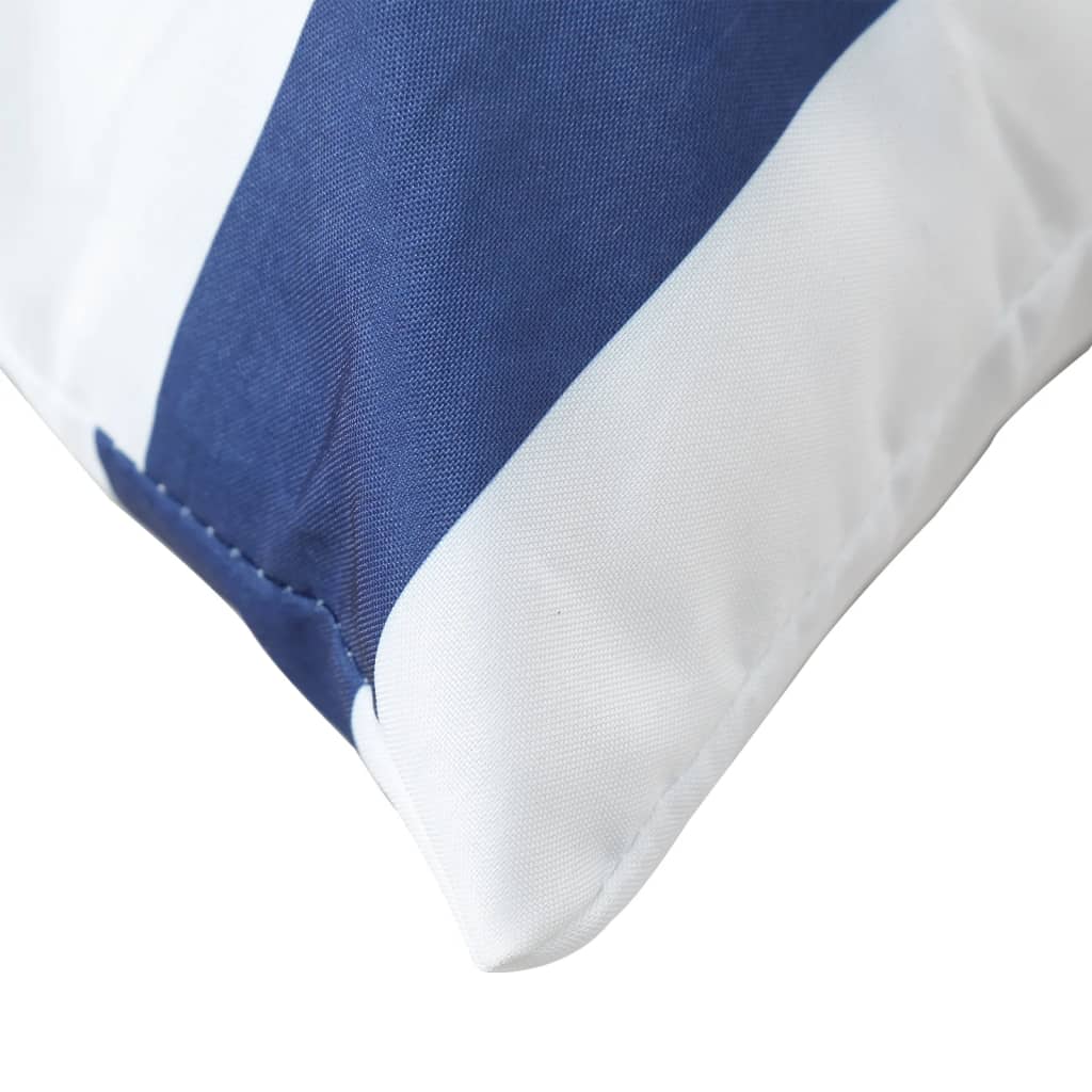 vidaXL Zierkissen 4 Stk. Blau & Weiß Gestreift 60x60 cm Stoff