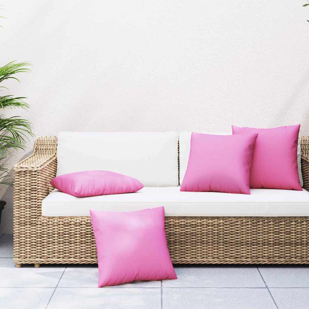 Streupillows Uni 4 pcs Rosa 60 x 60 cm Polyesterstoff
