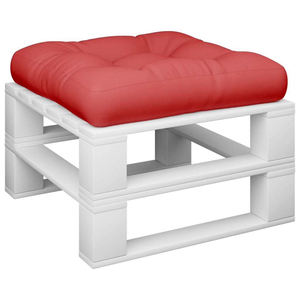 vidaXL Coussin de palette rouge 50x50x12 cm Tissu