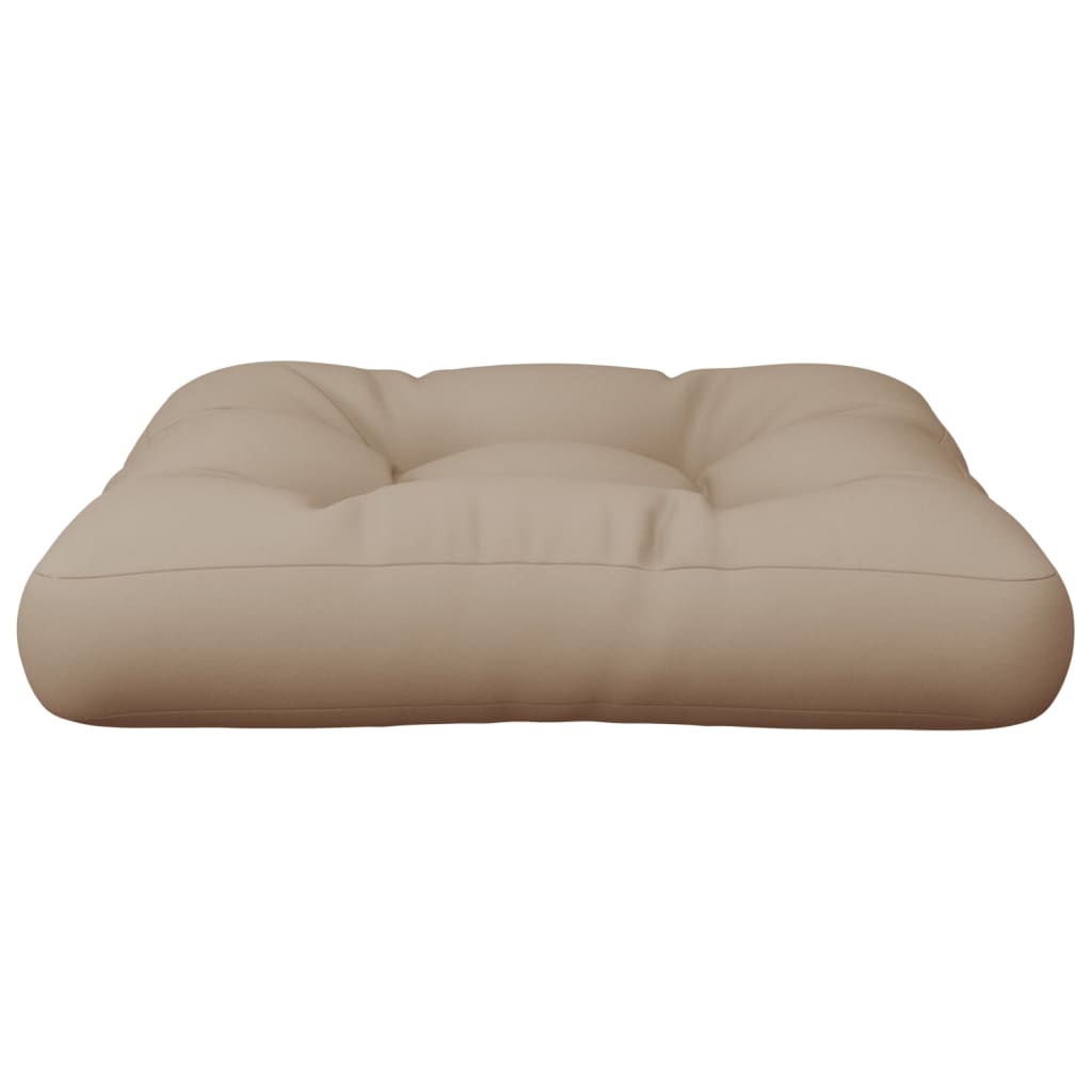 vidaXL Coussin de palette taupe 50x50x12 cm en tissu