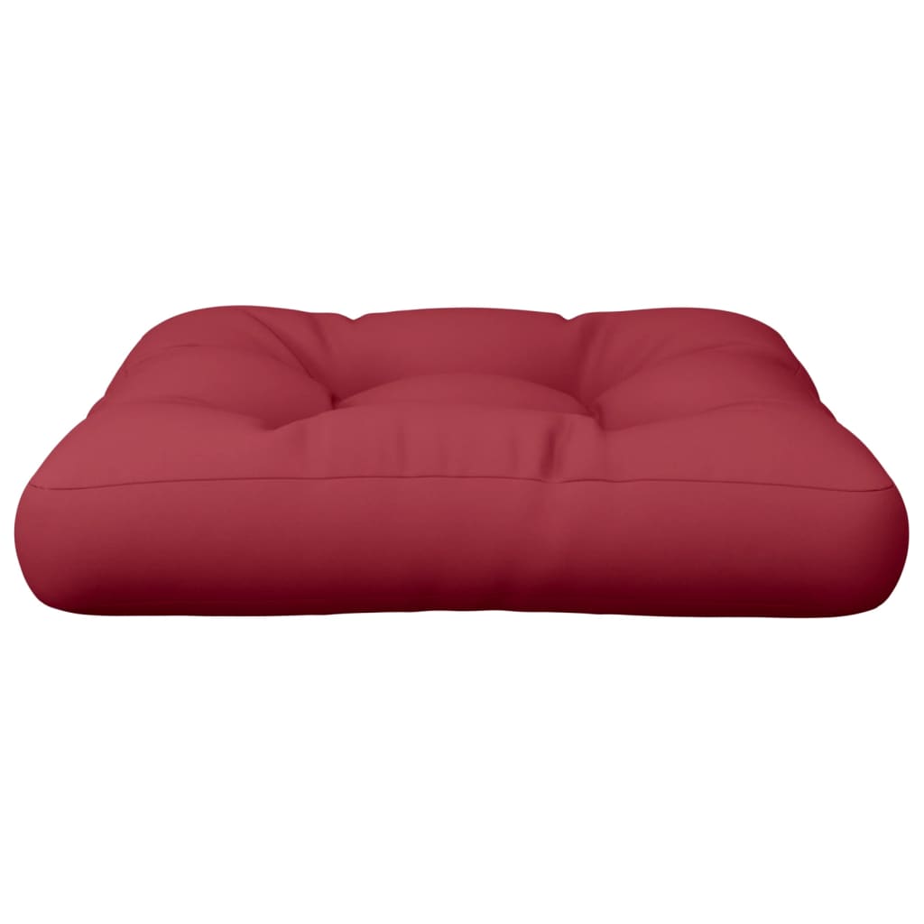 vidaXL Coussin de palette Rouge bordeaux 50x50x12 cm Tissu