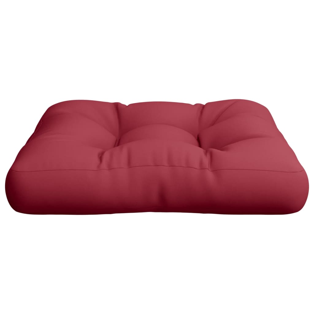 vidaXL Coussin de palette Rouge bordeaux 50x50x12 cm Tissu