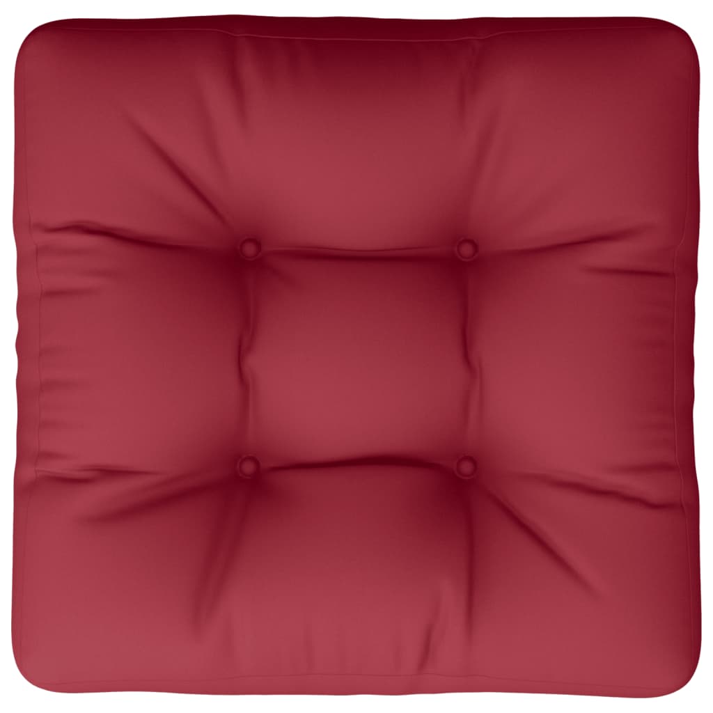 vidaXL Coussin de palette Rouge bordeaux 50x50x12 cm Tissu