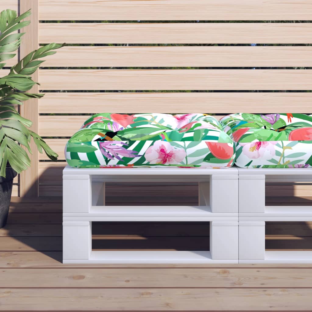 vidaXL Coussins de palette multicolores 50x50x12 cm Tissu