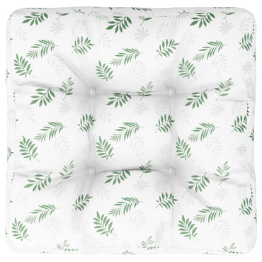vidaXL Coussins de palette motif feuilles 50x50x12 cm Tissu