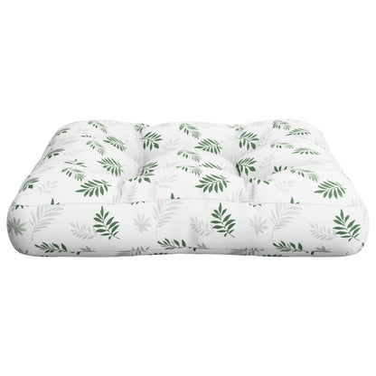 vidaXL Palettenkissen Blattmuster 50x50x12 cm Stoff