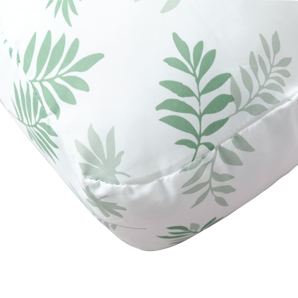 vidaXL Palettenkissen Blattmuster 50x50x12 cm Stoff