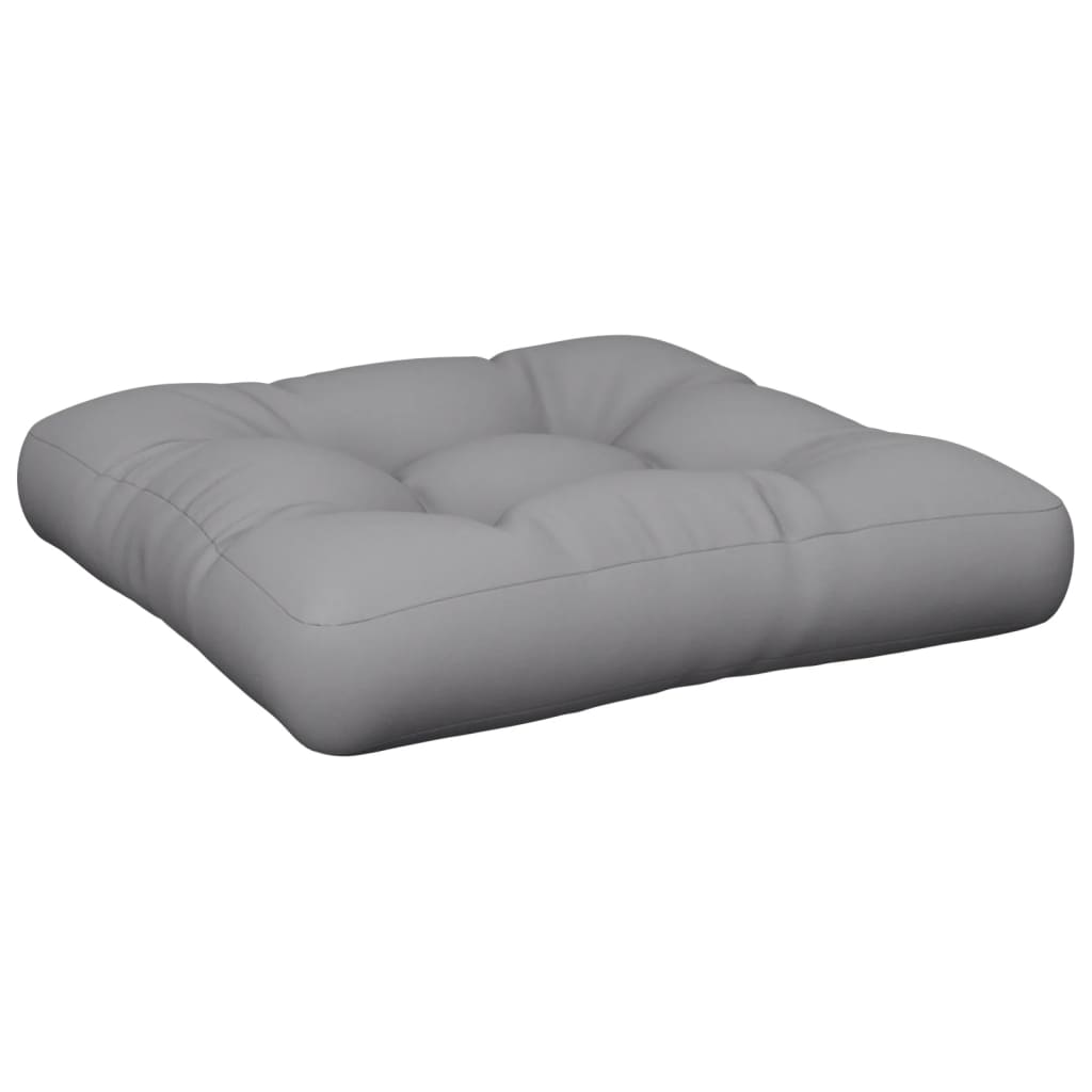 vidaXL Palettenkissen Grau 60x60x12 cm Stoff