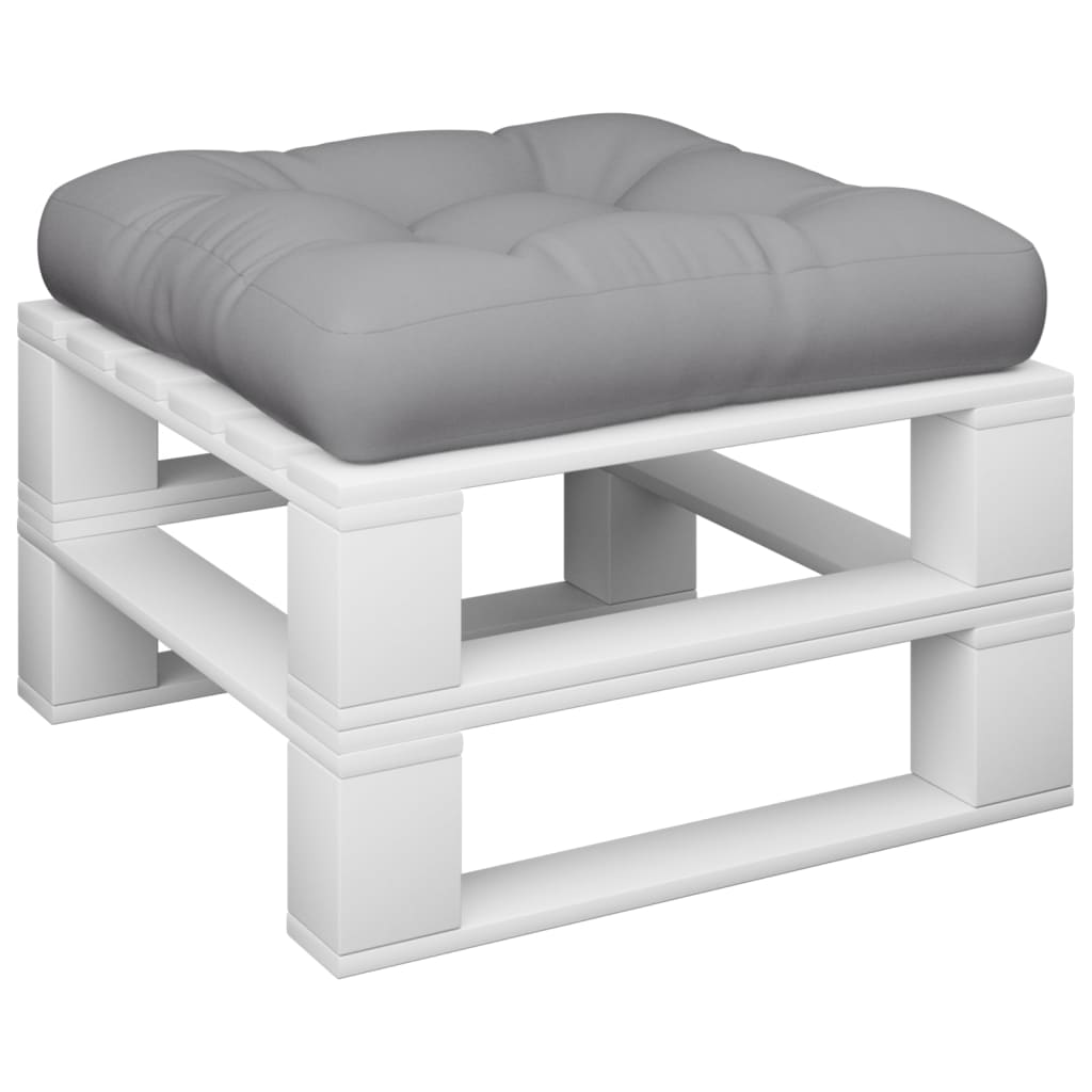 vidaXL Palettenkissen Grau 60x60x12 cm Stoff