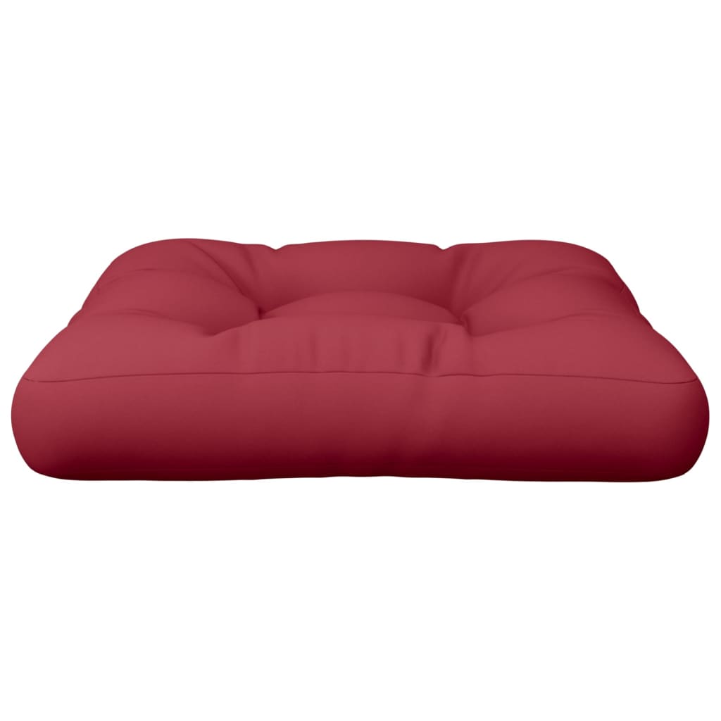vidaXL Coussin de palette rouge bordeaux 60x60x12 cm en tissu