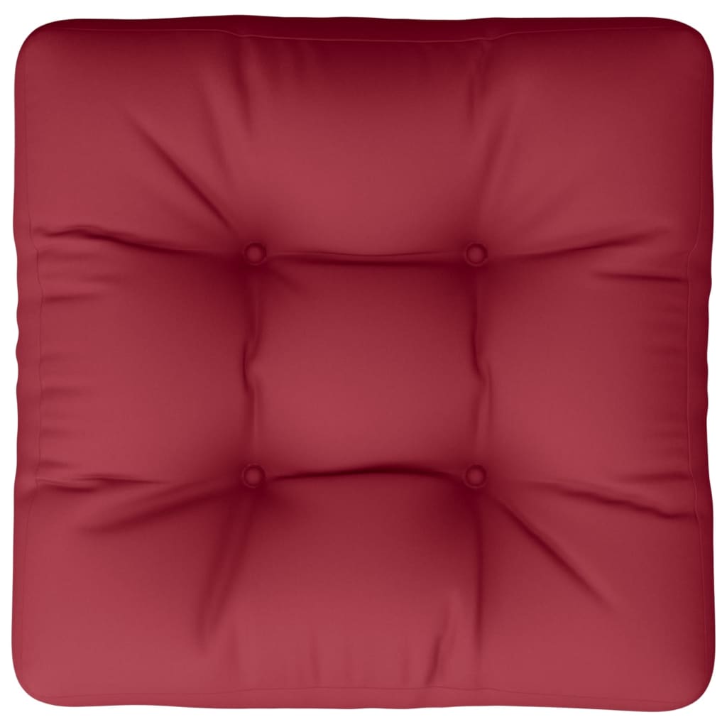 vidaXL Coussin de palette rouge bordeaux 60x60x12 cm en tissu