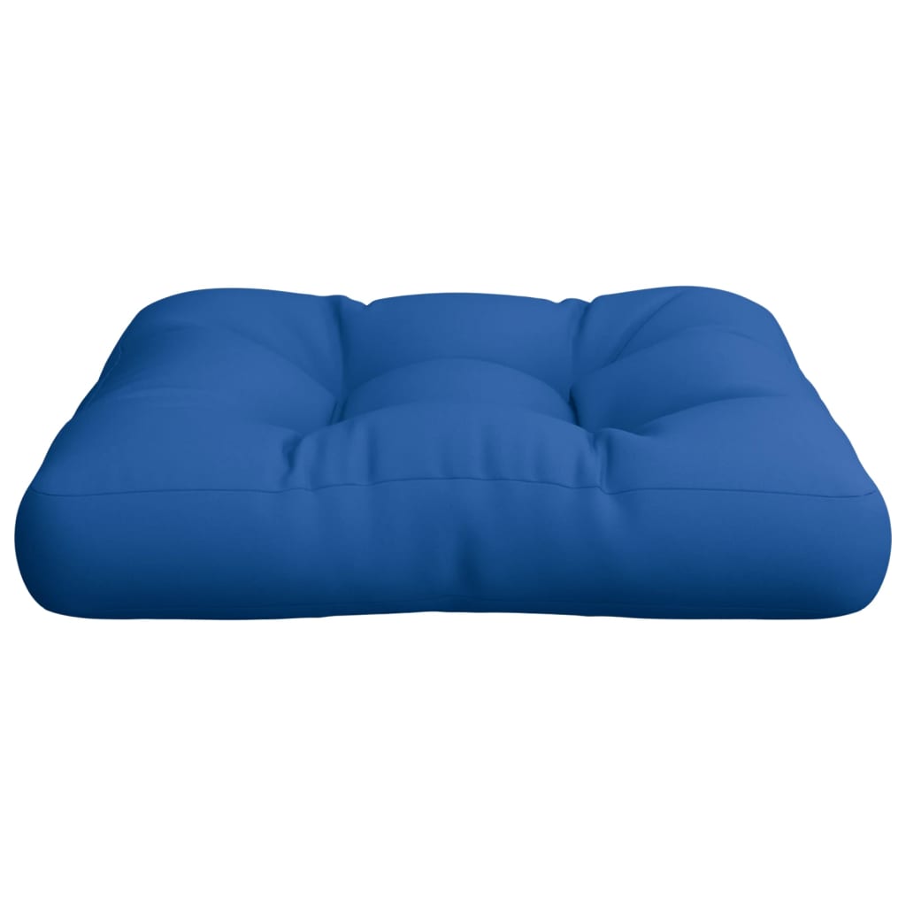 Coussin de palette vidaXL bleu roi 60x60x12 cm en tissu