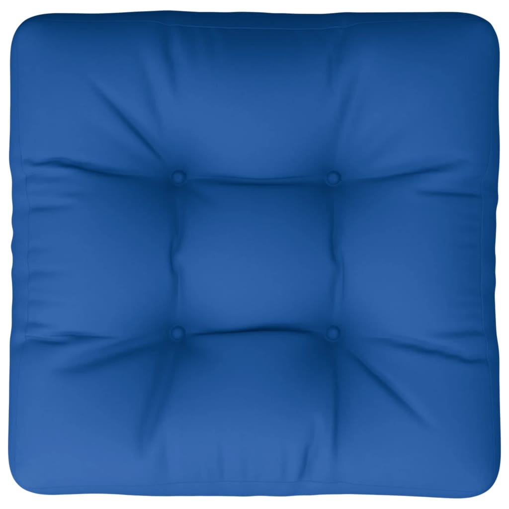 Coussin de palette vidaXL bleu roi 60x60x12 cm en tissu