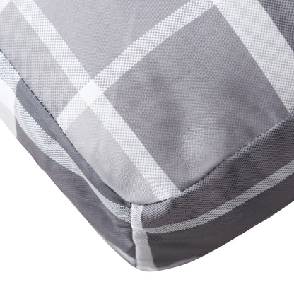 vidaXL Coussin de palette gris à carreaux 60x60x12 cm tissu