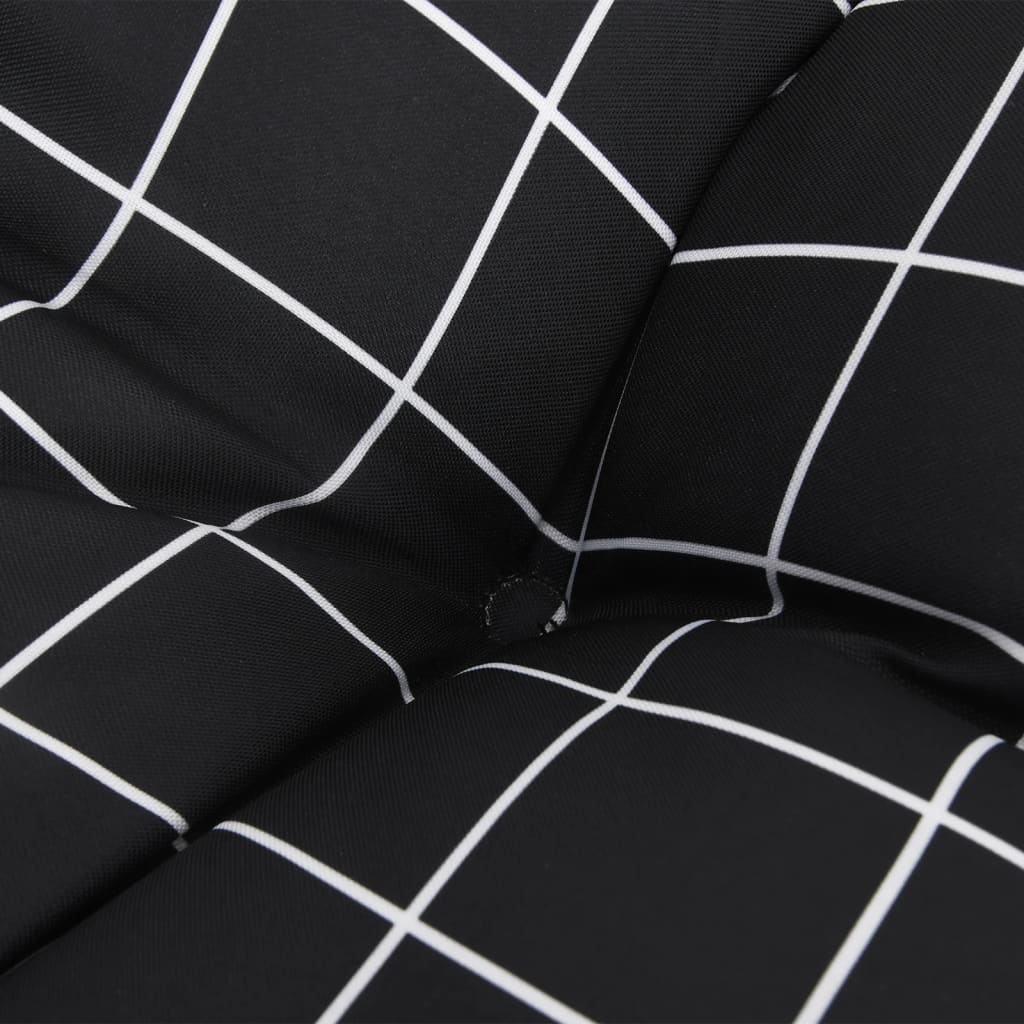 vidaXL Palettenkissen Schwarz Karomuster 60x60x12 cm Stoff