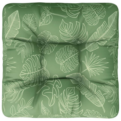 vidaXL Palettenkissen Blattmuster 60x60x12 cm Stoff