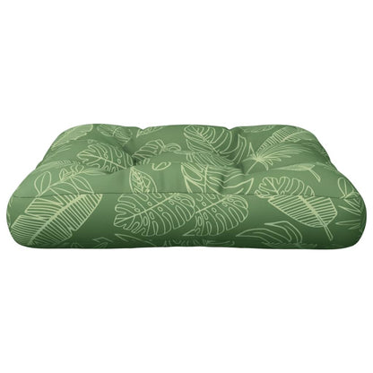 vidaXL Palettenkissen Blattmuster 60x60x12 cm Stoff