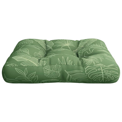vidaXL Palettenkissen Blattmuster 60x60x12 cm Stoff