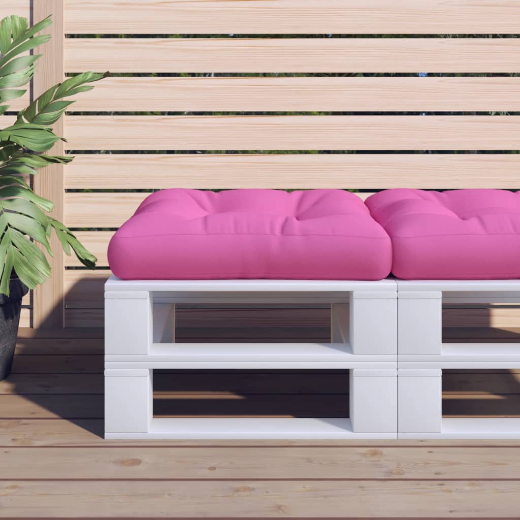 vidaXL Coussin de palette rose 60x60x12 cm Tissu