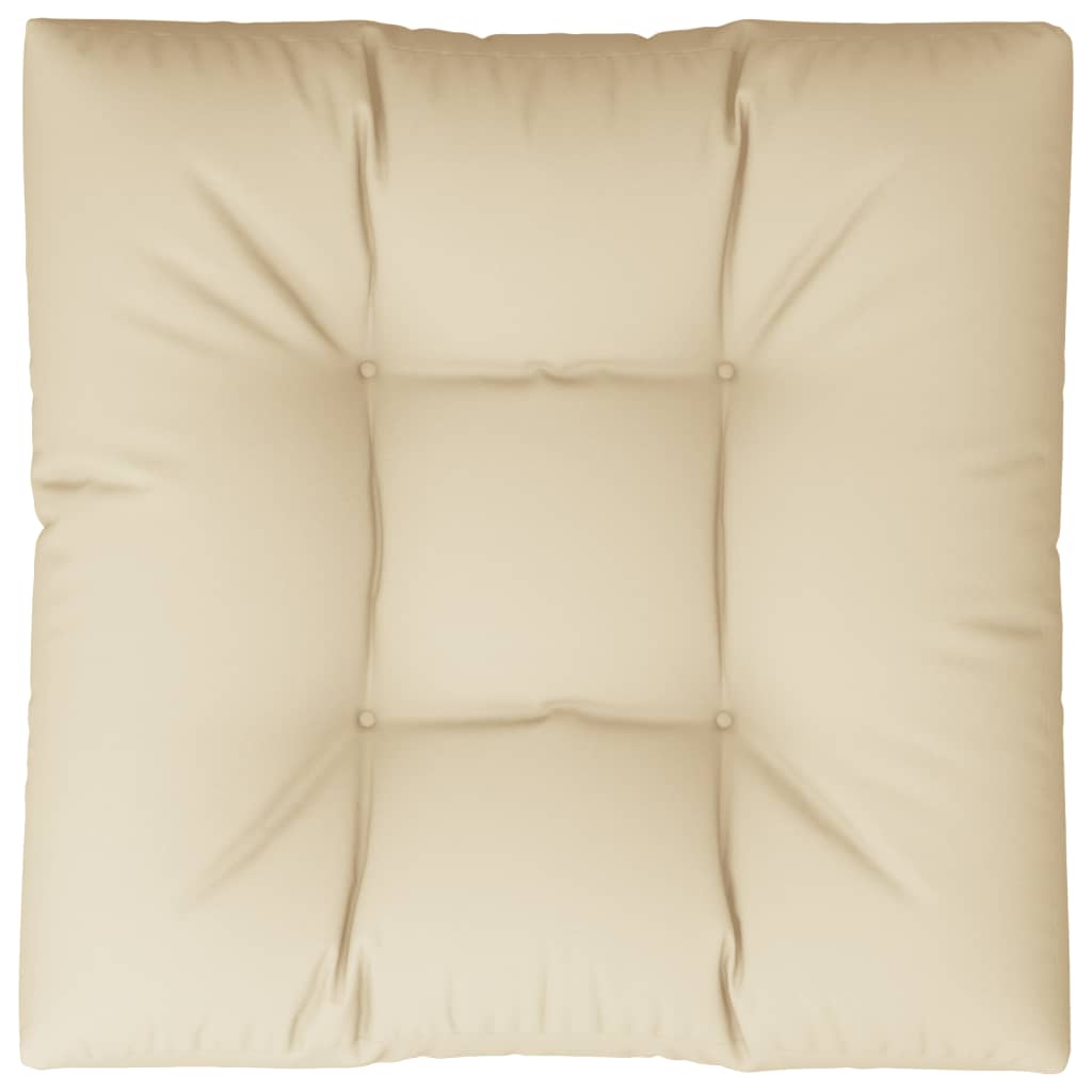 vidaXL Coussins de canapé en palette Beige 70x70x12 cm