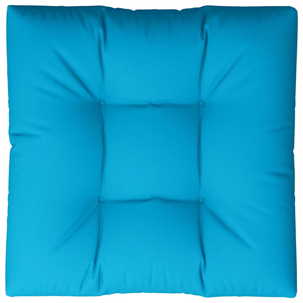 vidaXL Coussin de palette bleu 70x70x12 cm Tissu