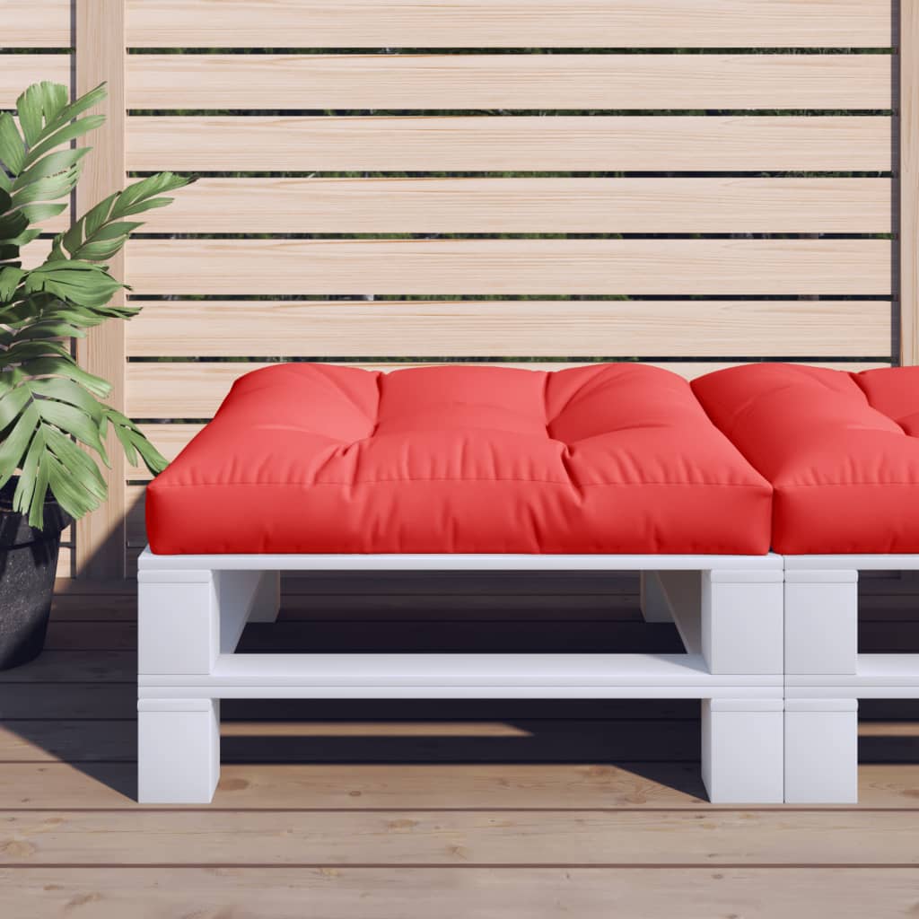 vidaXL Coussin de palette Rouge 70x70x12 cm Tissu