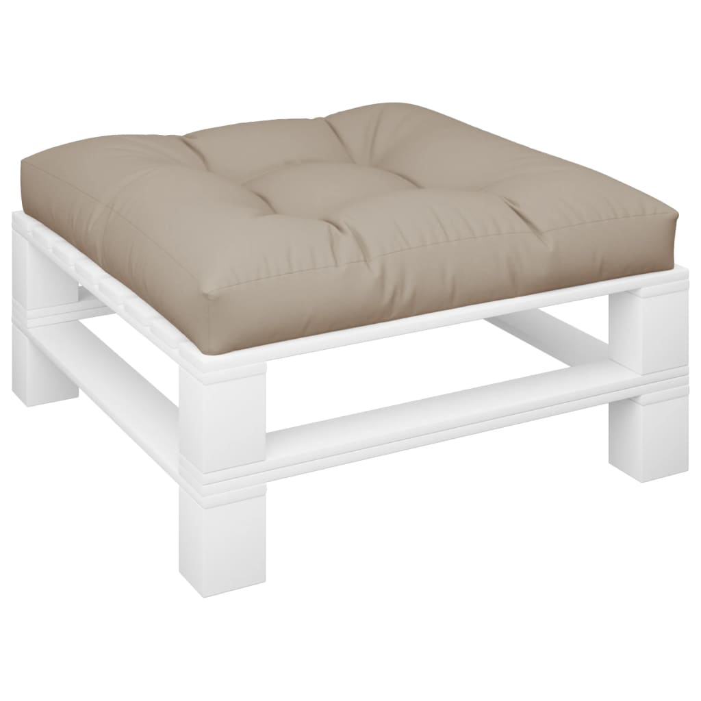 vidaXL Coussin de palette taupe 70x70x12 cm en tissu