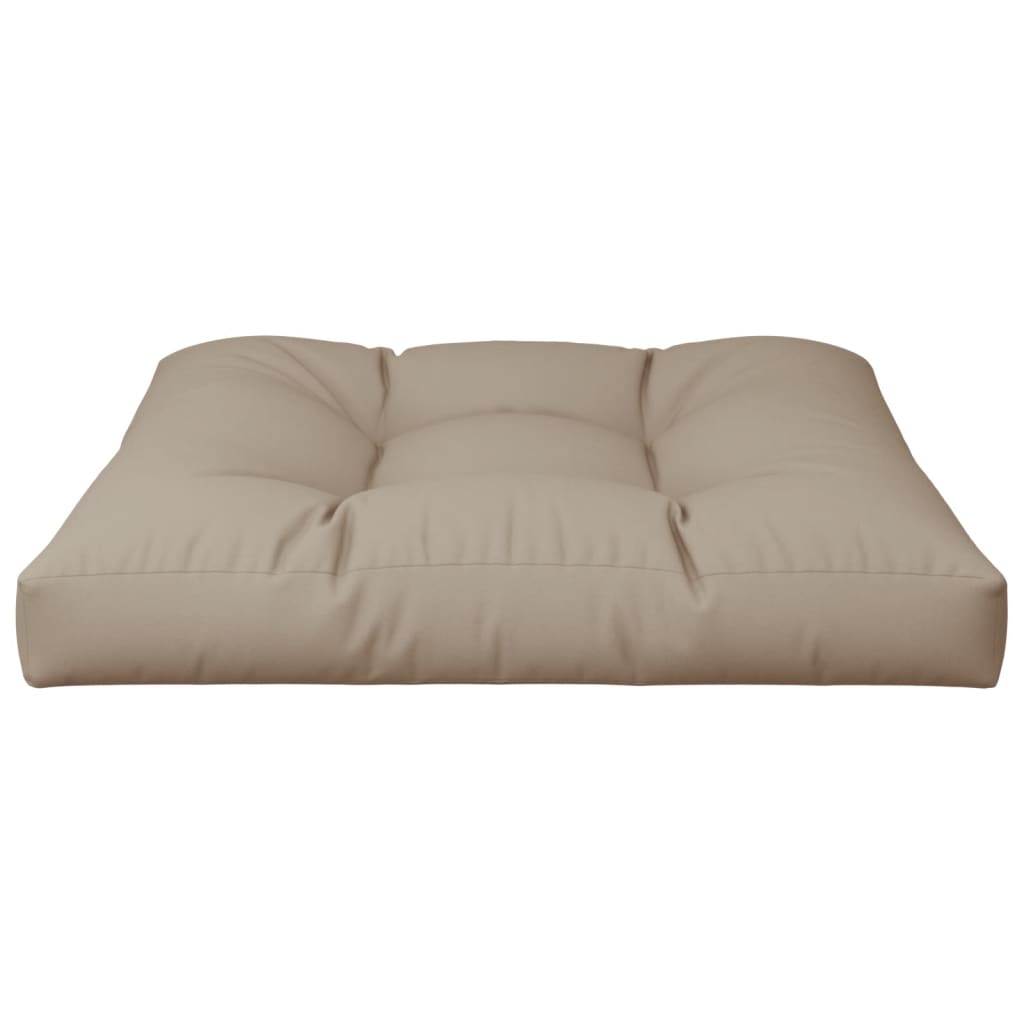 vidaXL Coussin de palette taupe 70x70x12 cm en tissu