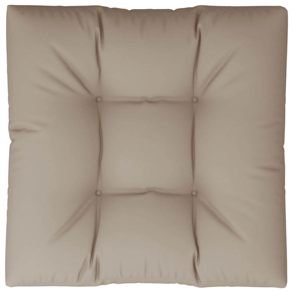 vidaXL Coussin de palette taupe 70x70x12 cm en tissu