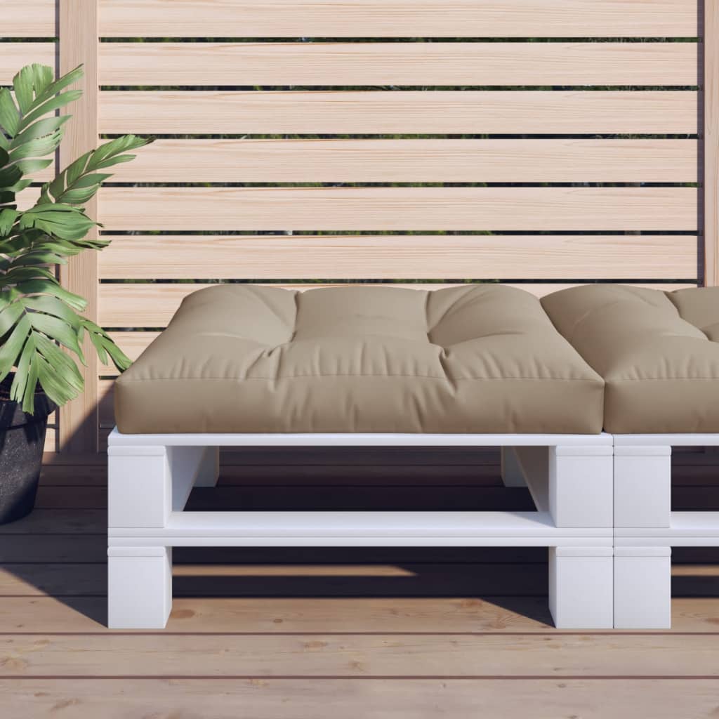 vidaXL Coussin de palette taupe 70x70x12 cm en tissu