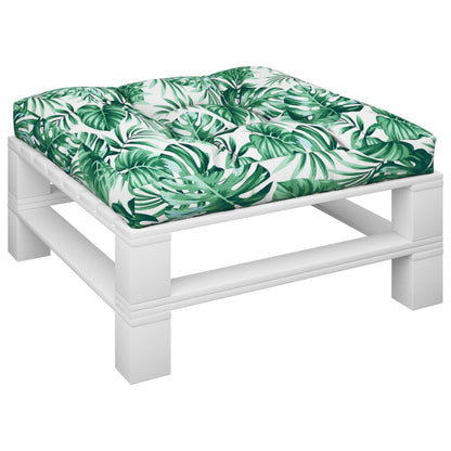 vidaXL Palettensofa-Kissen Blattmuster 70x70x12 cm