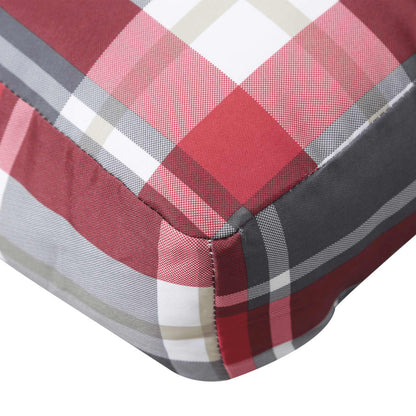 vidaXL Palettenkissen Rot Karomuster 70x70x12 cm Stoff