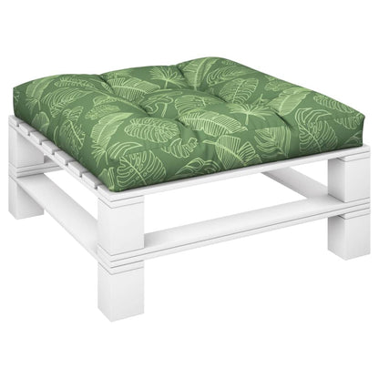 vidaXL Palettenkissen Blattmuster 70x70x12 cm Stoff