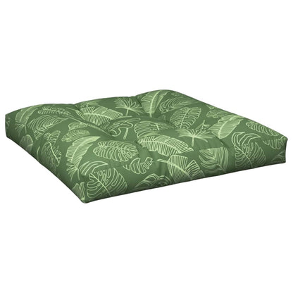 vidaXL Palettenkissen Blattmuster 70x70x12 cm Stoff