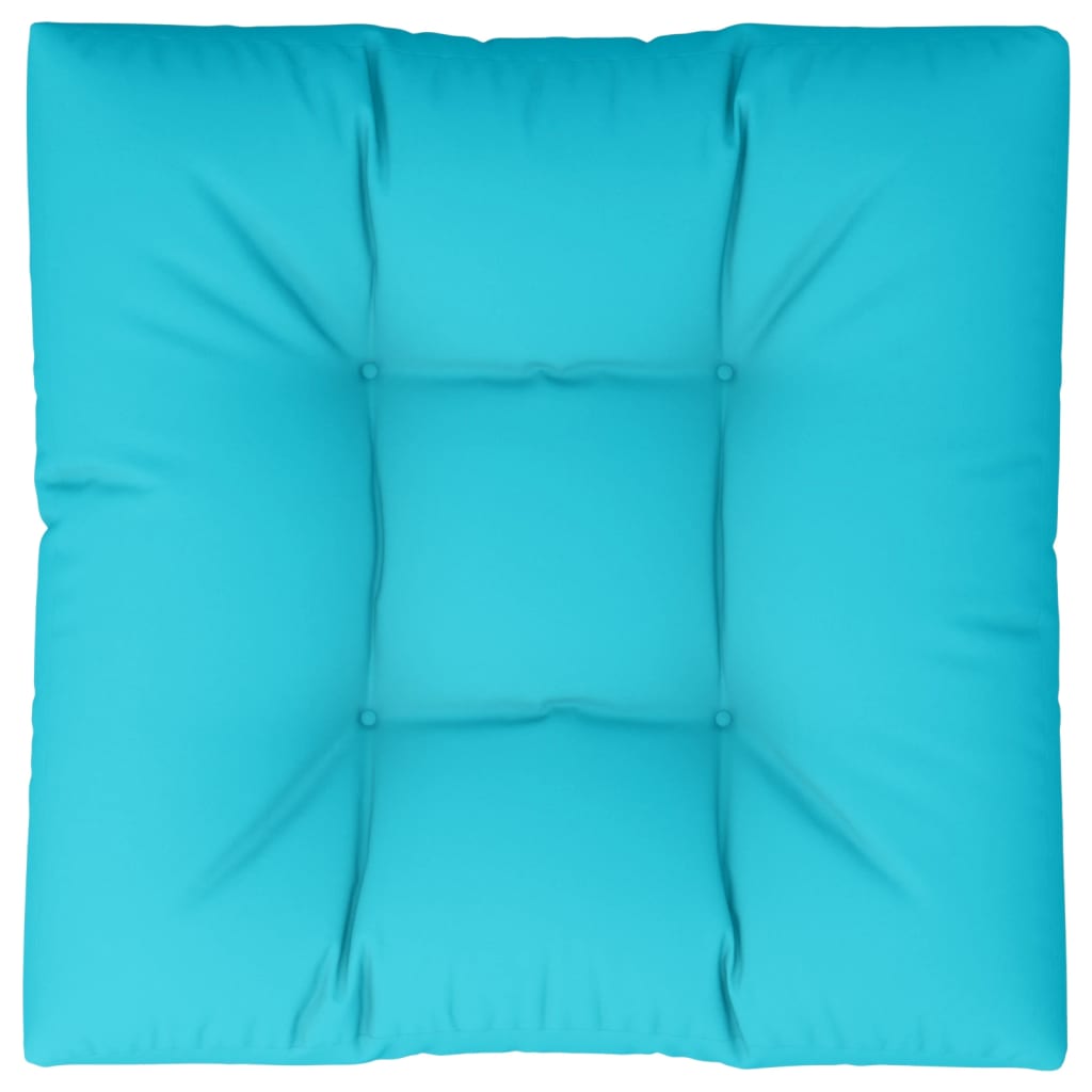 vidaXL Coussin de palette turquoise 70x70x12 cm Tissu