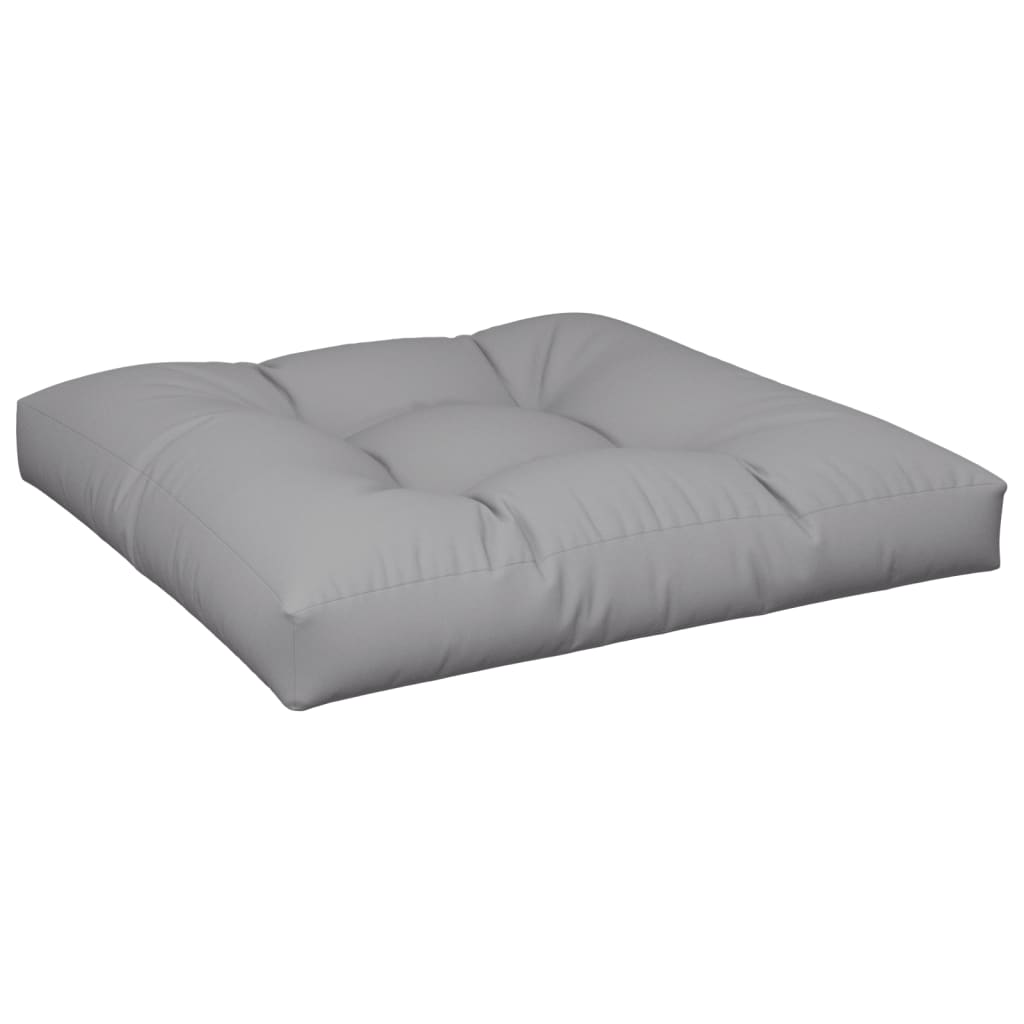 vidaXL Coussin de palette gris 80x80x12 cm Tissu