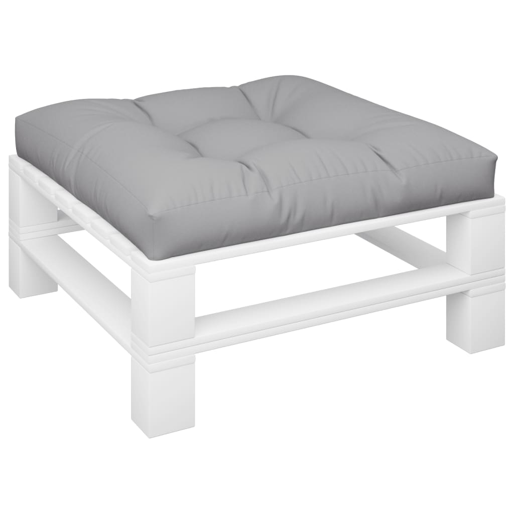 vidaXL Coussin de palette gris 80x80x12 cm Tissu