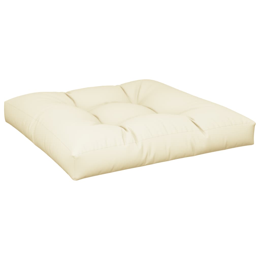 vidaXL Coussin de palette Crème 80x80x12 cm Tissu