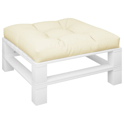 vidaXL Coussin de palette Crème 80x80x12 cm Tissu