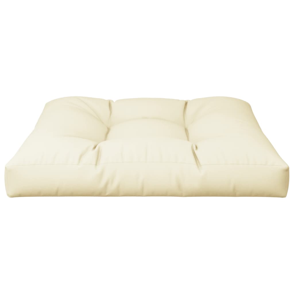vidaXL Coussin de palette Crème 80x80x12 cm Tissu
