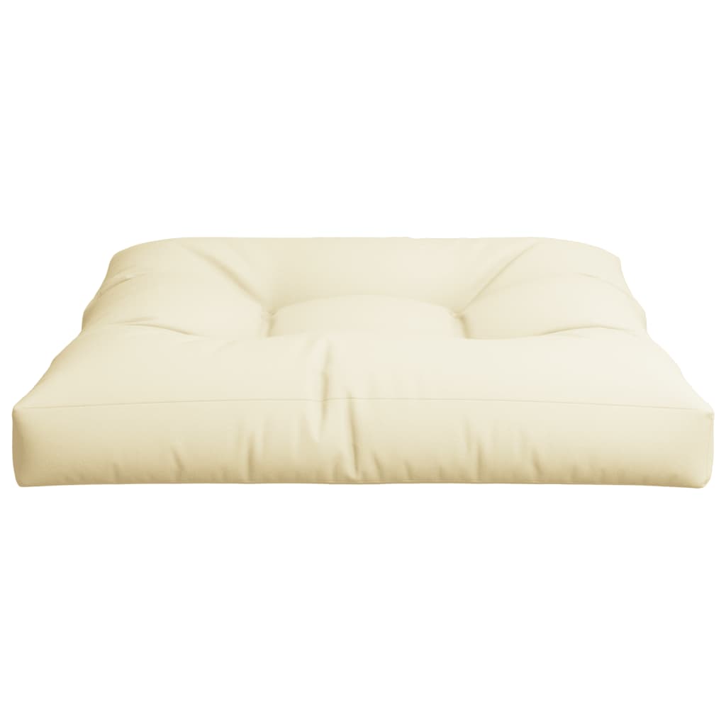 vidaXL Coussin de palette Crème 80x80x12 cm Tissu