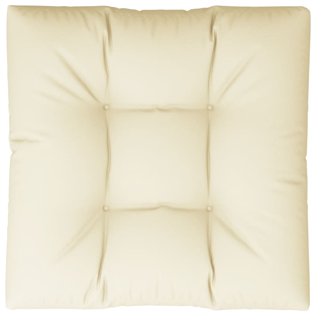 vidaXL Coussin de palette Crème 80x80x12 cm Tissu