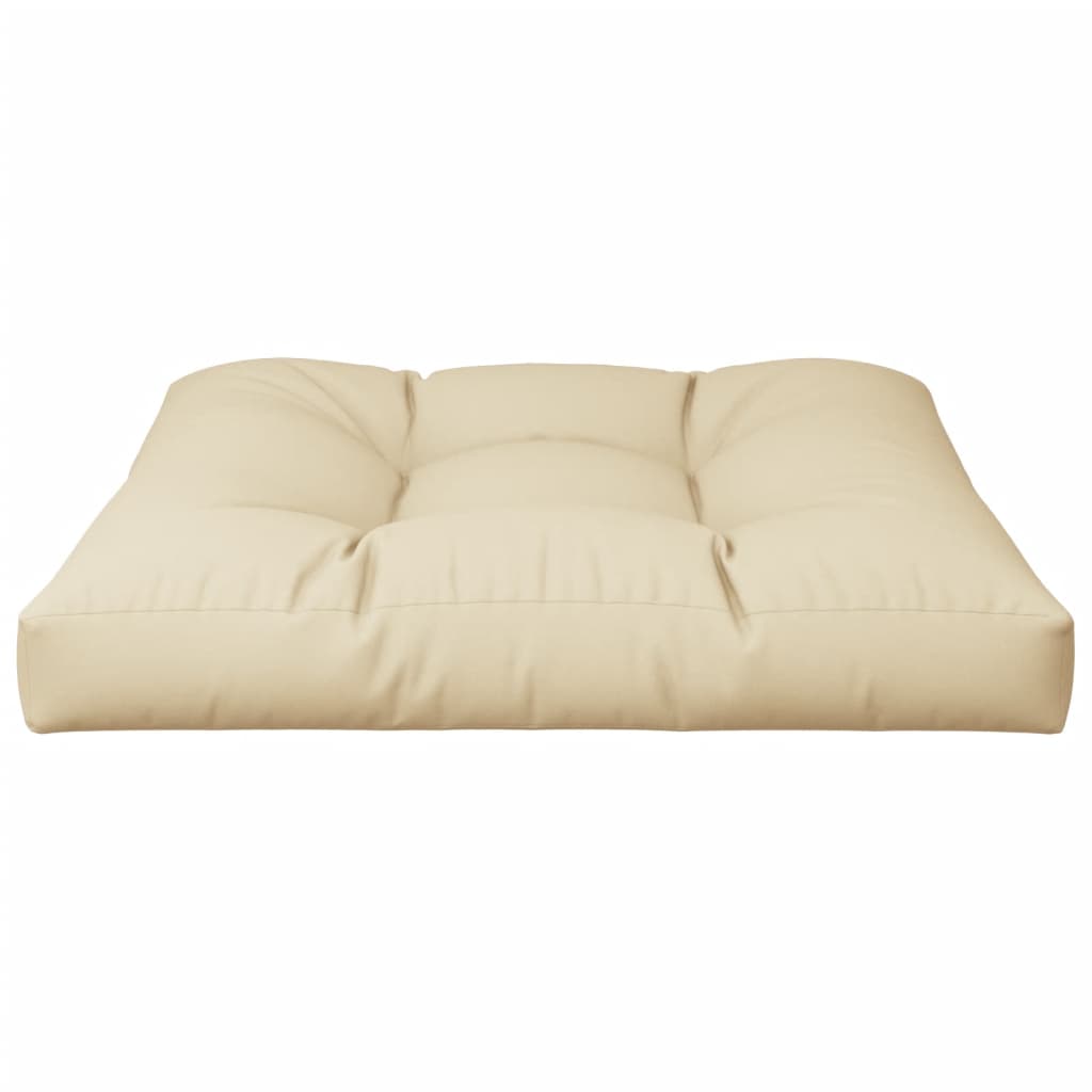 vidaXL Palettenkissen Beige 80x80x12 cm Stoff