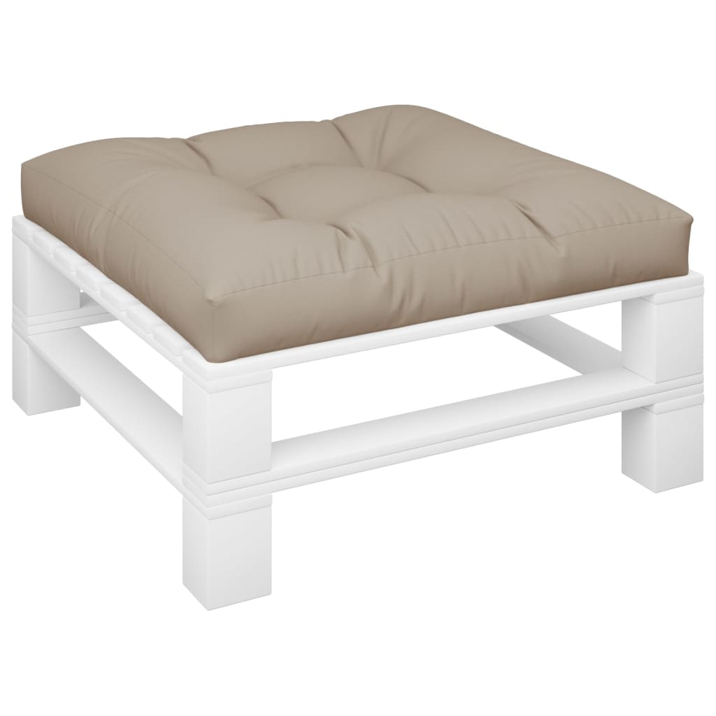 vidaXL Palettenkissen Taupe 80x80x12 cm Stoff