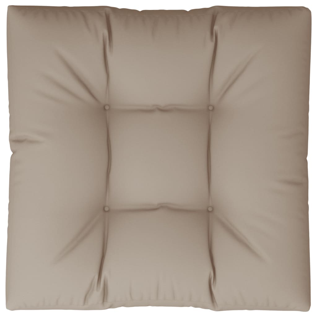 vidaXL Palettenkissen Taupe 80x80x12 cm Stoff