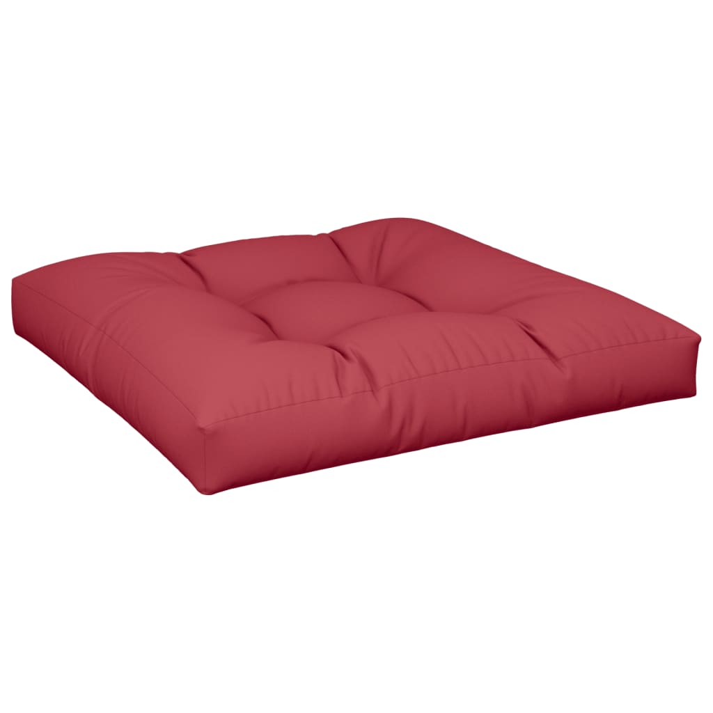 vidaXL Coussin de palette rouge bordeaux 80x80x12 cm Tissu