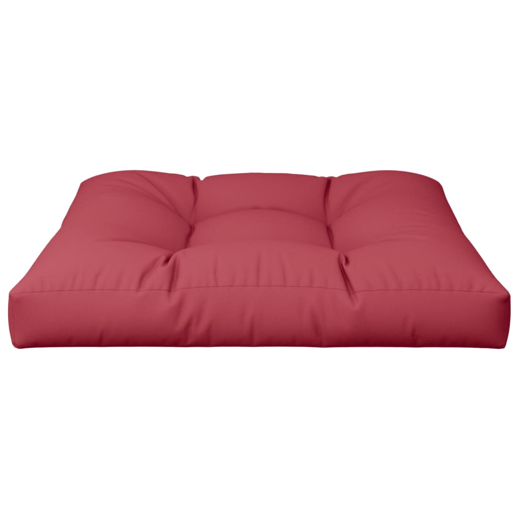 vidaXL Coussin de palette rouge bordeaux 80x80x12 cm Tissu