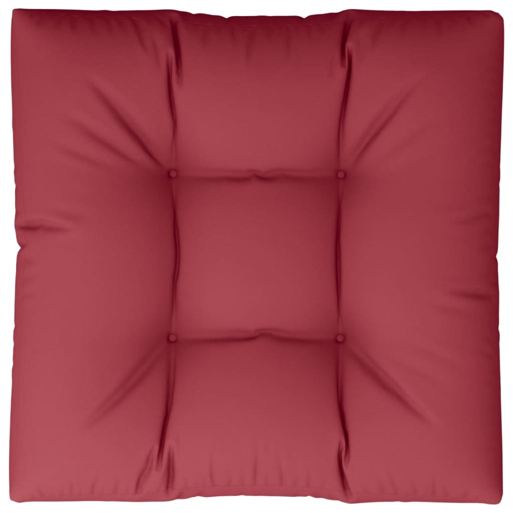vidaXL Coussin de palette rouge bordeaux 80x80x12 cm Tissu