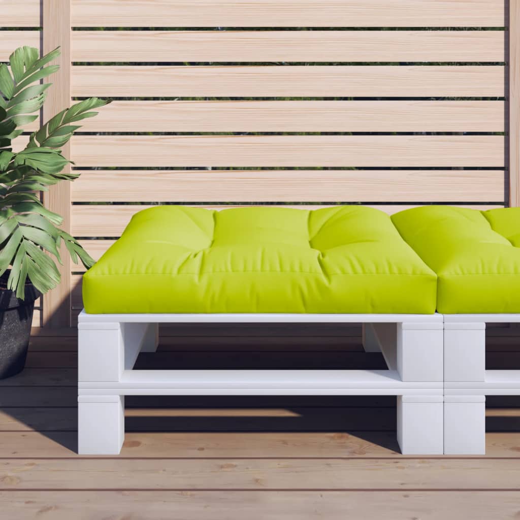 vidaXL Coussin de palette vert vif 80x80x12 cm en tissu