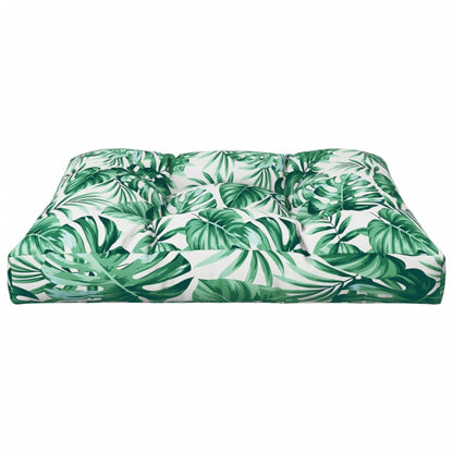 vidaXL Palettenkissen Blattmuster 80x80x12 cm Stoff